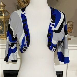 Flowers by Zoe Geometric Jeweled Shrug